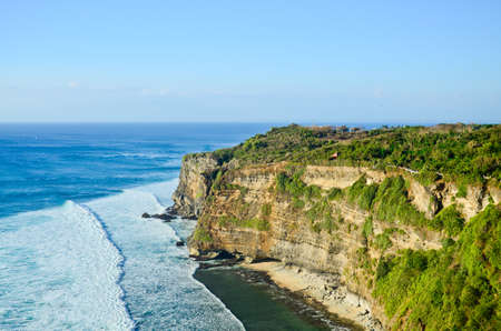 Coast at Uluwatu temple, Bali, Indonesia.の写真素材