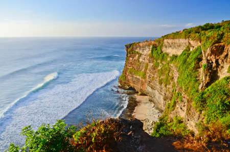 Coast at Uluwatu temple, Bali, Indonesia.の写真素材