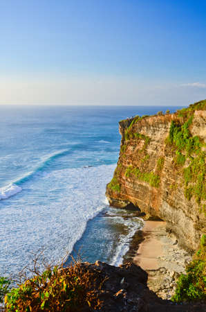 Coast at Uluwatu temple, Bali, Indonesia.の写真素材
