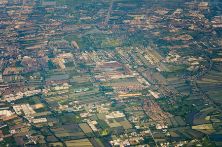 aerial view of Bankok from air plane