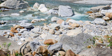 River in Toroko Gorge Marble Canyon in Taiwan