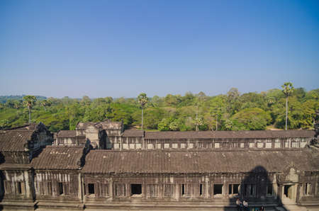 SIEM REAP, CAMBODIA - JAN 04: Angkor Wat - is the largest Hindu temple complex and religious monument in the world, Jan 04, 2014 Siem Reap, Cambodia. It is the country's prime attraction for visitors.のeditorial素材