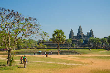Angkor Wat Temple, Siem reap, Cambodia.の写真素材
