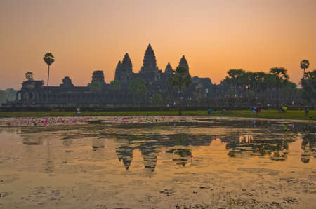 Angkor Wat sunrise at Siem Reap. Cambodiaの写真素材