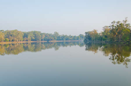 River at Siem Reap. Cambodiaの写真素材