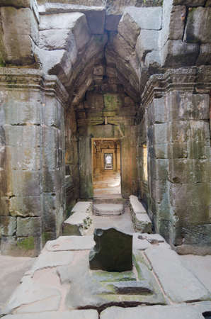 Bayon Temple at Angkor Thom, Angkor, Cambodiaの写真素材