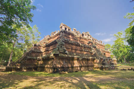 Bayon Temple at Angkor Thom, Angkor, Cambodiaの写真素材