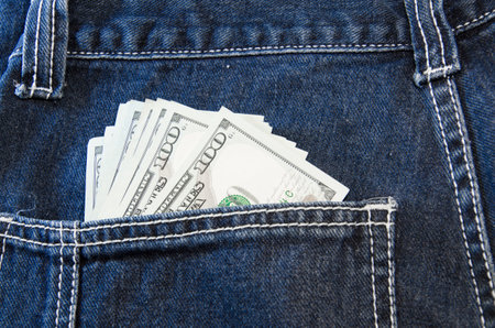 100 U.S. dollars in the back jeans pocket