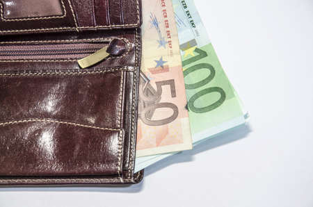 Wallet with eurosの写真素材