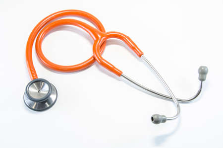 Stethoscope on white backgroundの写真素材