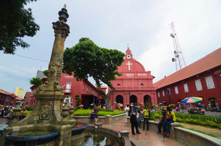 MALACCA, MALAYSIA, MAY 11: Malacca town on May 11, 2014 in Malacca, Malaysia. This historical city centre has been listed as a UNESCO World Heritage Siteのeditorial素材