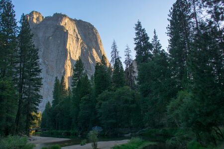 Taken at sunset with long shadowsの写真素材