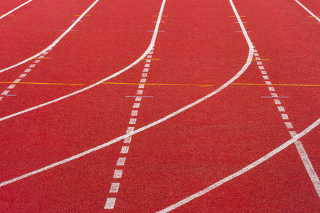 Rubber standard of athletics stadium running trackの写真素材