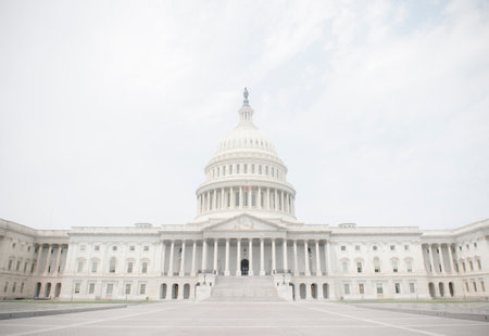The entrance of the United States Capitol in Washington D. C.のeditorial素材