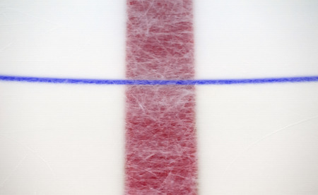 Fragment of ice hockey rink with a central circle. Concept, hockeyの写真素材