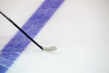 Hockey Stick a on the Ice Rink. Winter sportの写真素材