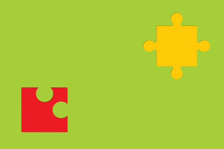 Puzzles pieces on colorful background as symbol of autismの写真素材