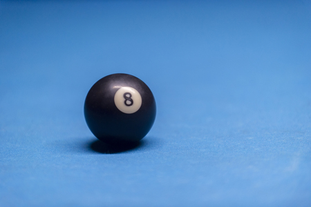 the last ball on the billiards tableの写真素材