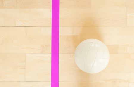 volleyball near the pink lineの写真素材