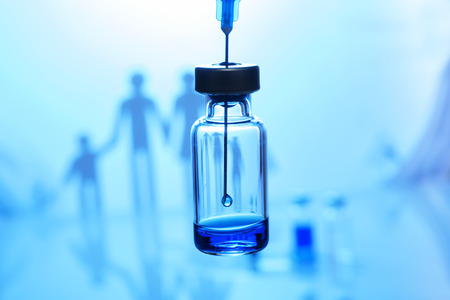 Family immunization concept. Flu vaccine for childrenの写真素材