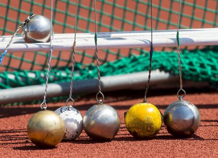 Hammer throw on the track and field stadeの写真素材