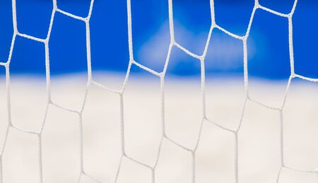 Grid goal for the game of  beach football. Beach soccerの写真素材