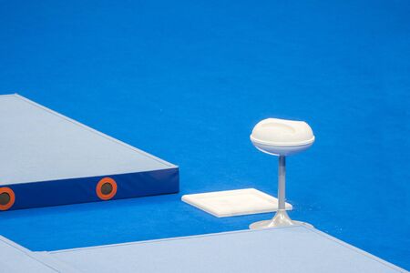 Gymnastic equipment in a gymnastic arenaの写真素材