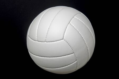 New Volleyball Ball Studio Shot And Isolated On Blackの写真素材