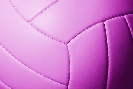 Closeup detail of volleyball ball texture background. Pink filterの写真素材