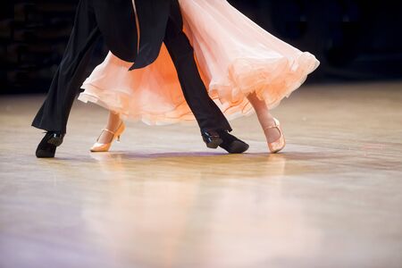 woman and man dancer latino international dancingの写真素材