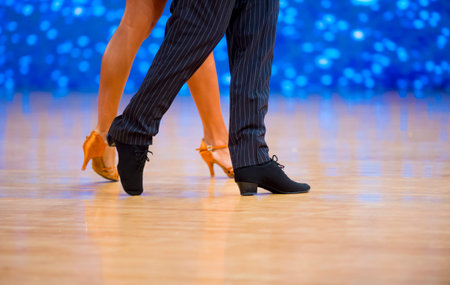 woman and man dancer latino international dancingの写真素材