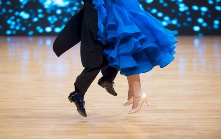 woman and man dancer latino international dancingの写真素材