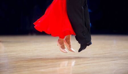 woman and man dancer latino international dancingの写真素材