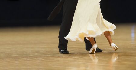 Woman and man dancer latino international dancingの写真素材