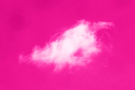White cloud on pink backgroundの写真素材