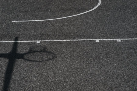 Street basketball court. Sport team concept. Basketball 3x3 indoor areaの写真素材