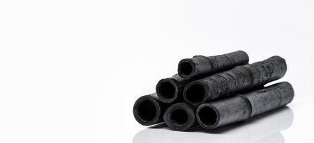 Bamboo charcoal water filter sticks. Natural bamboo charcoal is a powerful purifier which refreshes tap water. Electromagnetic shielding, deodorization, air filtration, and decor conceptの写真素材
