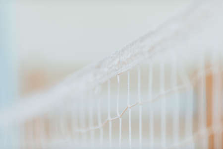 Sport net on grey background. Volleyball net. Horizontal sport theme poster, greeting cards, headers, website and appの写真素材