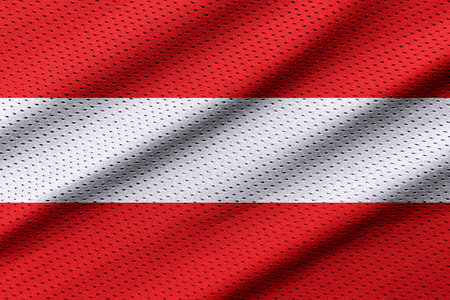 Austria flag on texture sports. Horizontal sport theme poster, greeting cards, headers, website and app. Background for patriotic and national designの写真素材