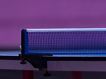 Professional blue table tennis table. Horizontal sport theme poster, greeting cards, headers,...