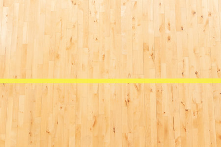 Wooden floor basketball, badminton, futsal, handball, volleyball, football, soccer court. Wooden...