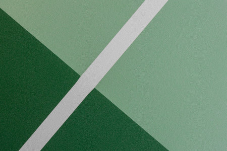 Mint and green floor volleyball, floorball,pickleball, badminton, futsal, handball court. Horizontal sport theme poster, greeting cards, headers, website and appの写真素材