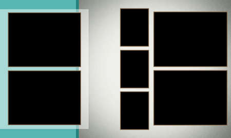 Photo frame with a vintage and blue toscha backgroundの写真素材