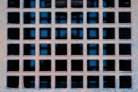 close up metal grate drainの写真素材