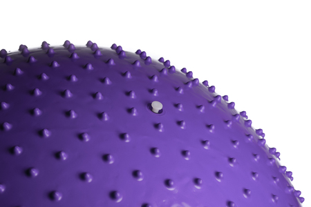 Close up of an fitness ball isolated on white backgroundの写真素材