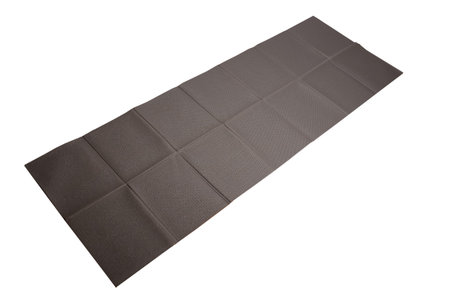 violet yellow yoga mat on a white background ,isolatedの写真素材