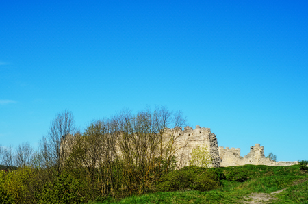 Ruin of medieval stone wall Kremenets, Ukraineの写真素材