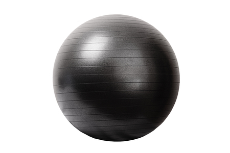 Close up of an fitness ball isolated on white backgroundの写真素材