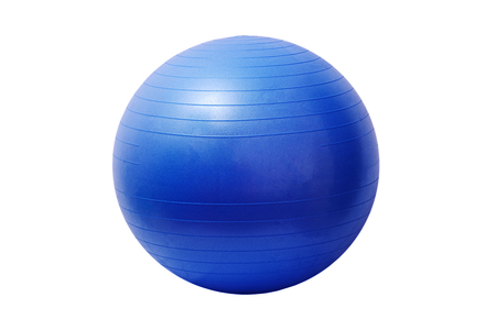 Close up of an fitness ball isolated on white backgroundの写真素材