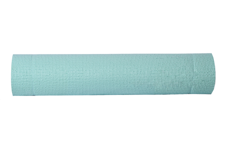 turquoise yoga mat on a white background ,isolatedの写真素材